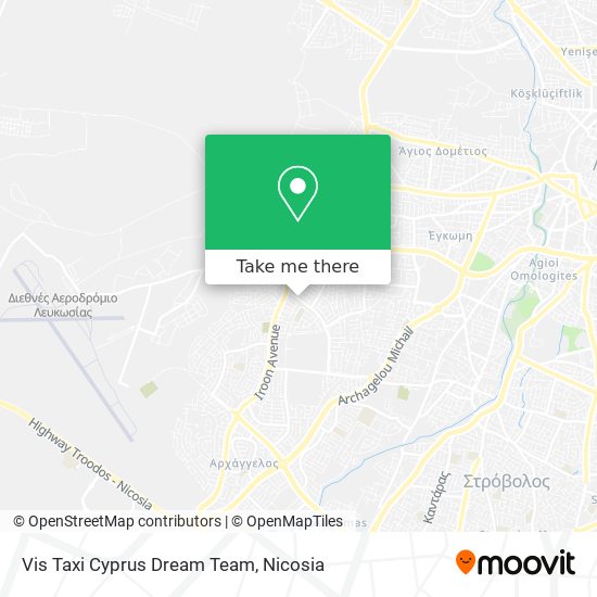 Vis Taxi Cyprus Dream Team map