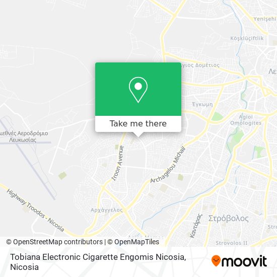 Tobiana Electronic Cigarette Engomis Nicosia map