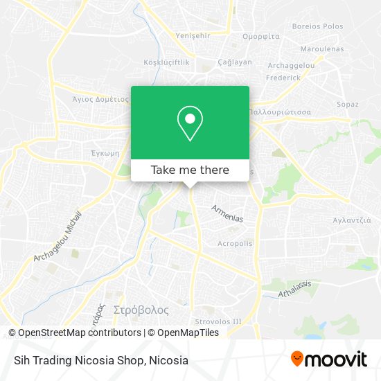 Sih Trading Nicosia Shop map