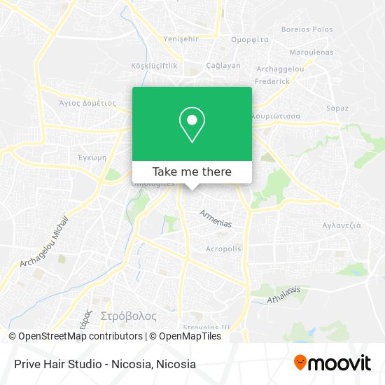 Prive Hair Studio - Nicosia map