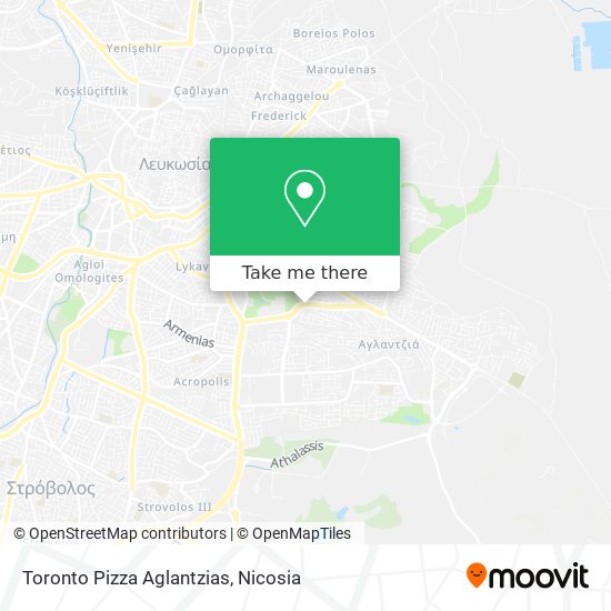 Toronto Pizza Aglantzias map