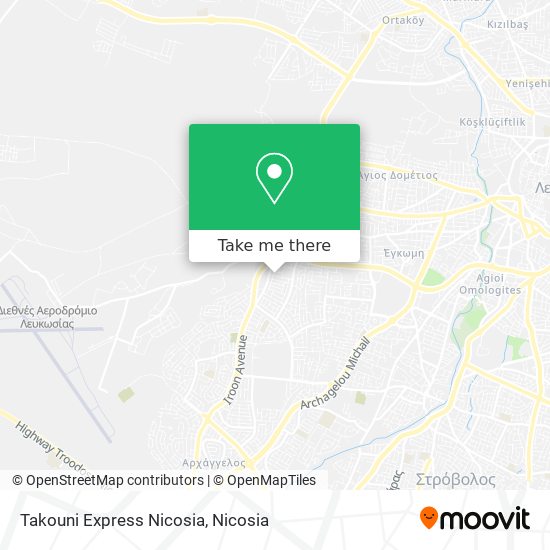 Takouni Express Nicosia map