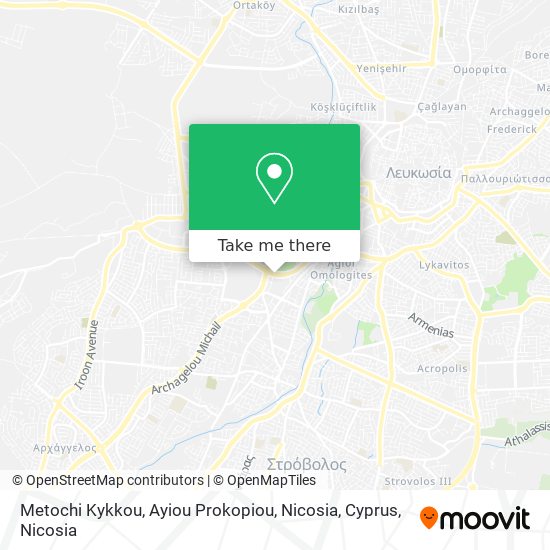 Metochi Kykkou, Ayiou Prokopiou, Nicosia, Cyprus map