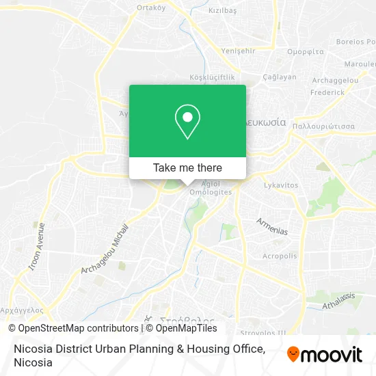 Nicosia District Urban Planning & Housing Office map