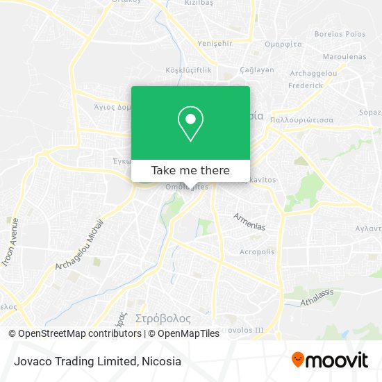 Jovaco Trading Limited map