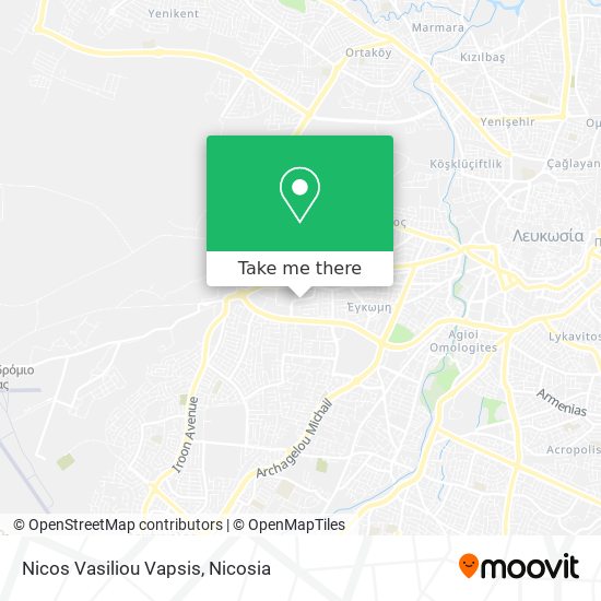 Nicos Vasiliou Vapsis map