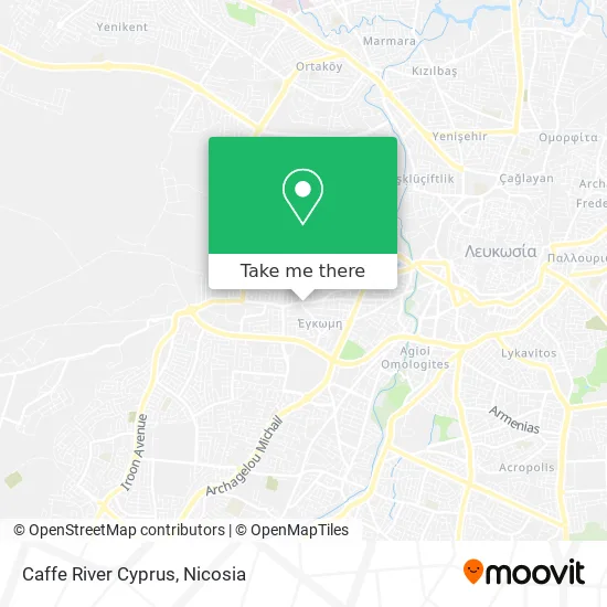 Caffe River Cyprus map