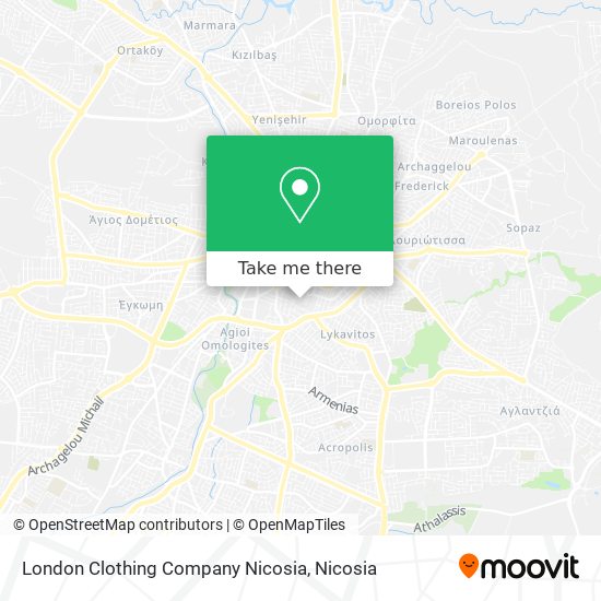 London Clothing Company Nicosia map