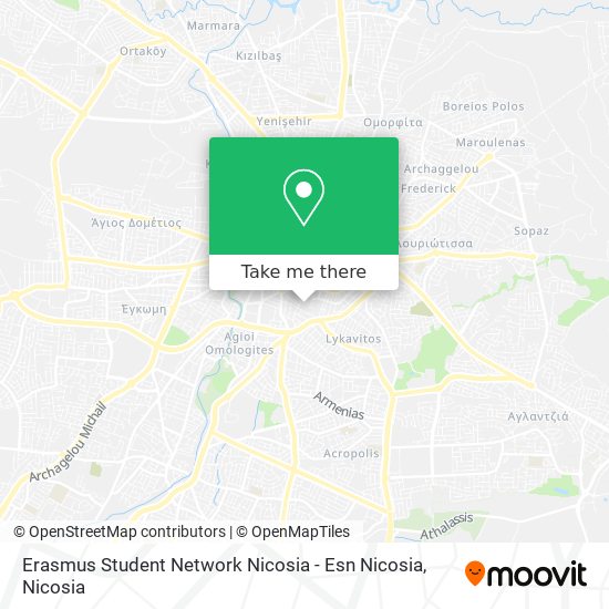 Erasmus Student Network Nicosia - Esn Nicosia map