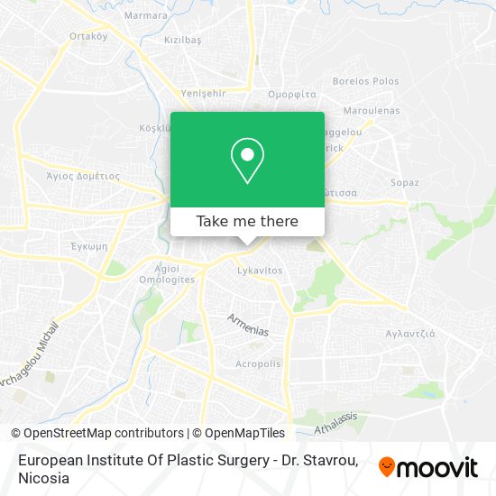 European Institute Of Plastic Surgery - Dr. Stavrou map