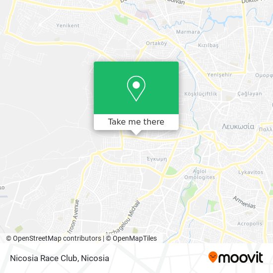 Nicosia Race Club map