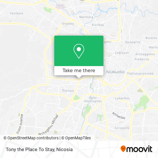 Tony the Place To Stay map