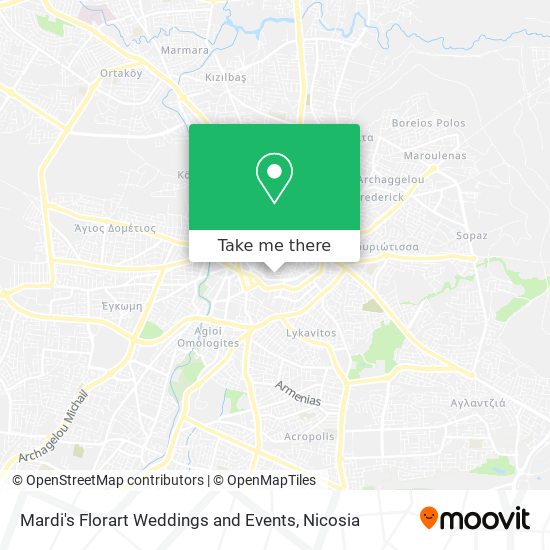 Mardi's Florart Weddings and Events map