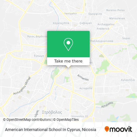 American International School In Cyprus map