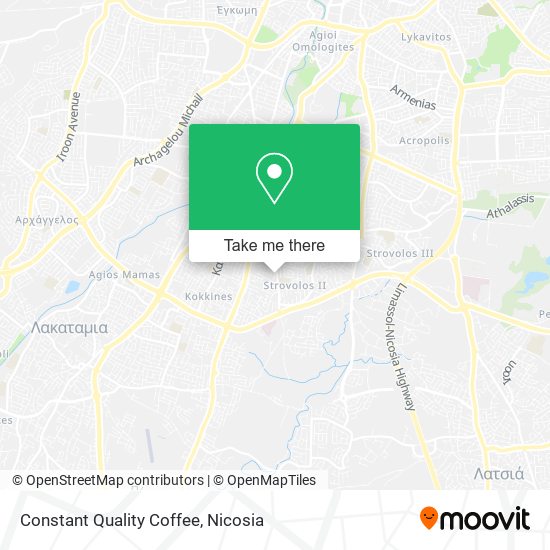Constant Quality Coffee map