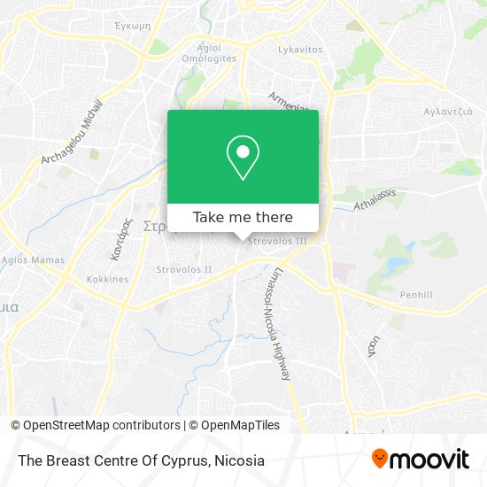 The Breast Centre Of Cyprus map