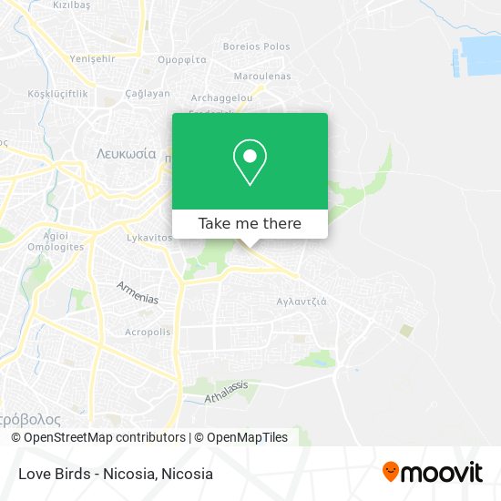 Love Birds - Nicosia map