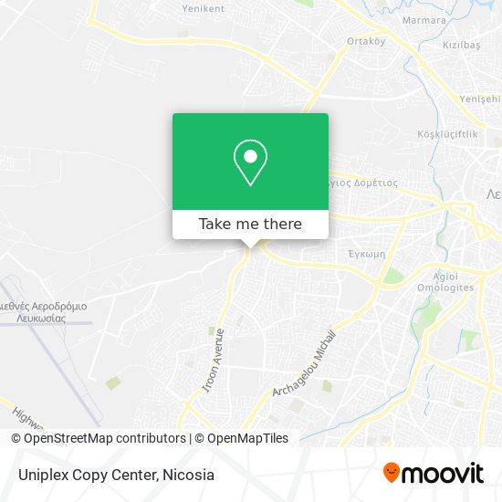 Uniplex Copy Center map