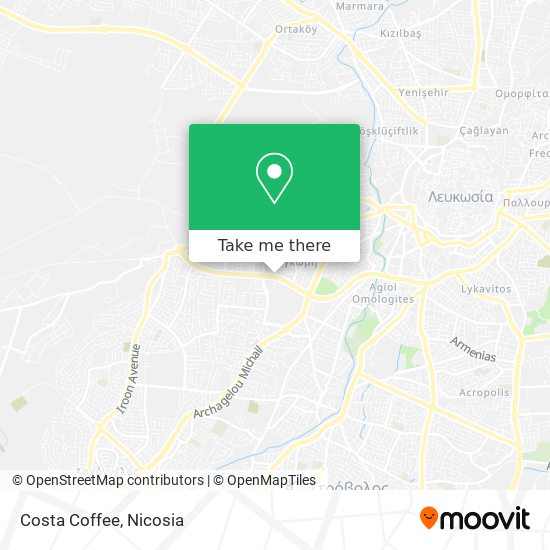 Costa Coffee map