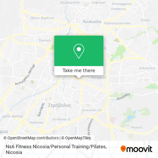Ns6 Fitness Nicosia / Personal Training / Pilates map