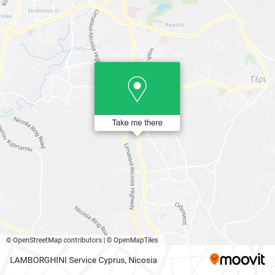 LAMBORGHINI Service Cyprus map