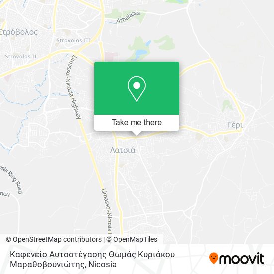 Καφενείο Αυτοστέγασης Θωμάς Κυριάκου Μαραθοβουνιώτης map