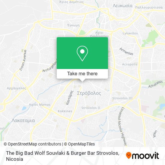 The Big Bad Wolf Souvlaki & Burger Bar Strovolos map