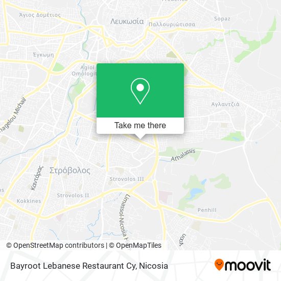 Bayroot Lebanese Restaurant Cy map