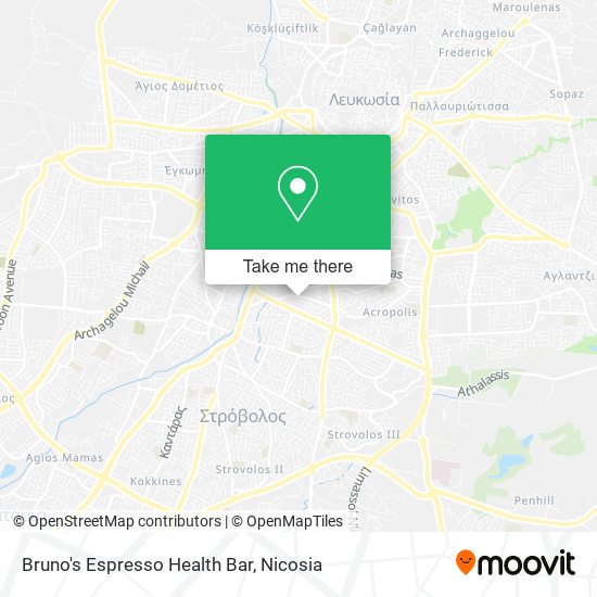 Bruno's Espresso Health Bar map