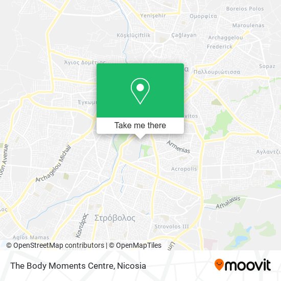 The Body Moments Centre map