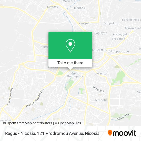 Regus - Nicosia, 121 Prodromou Avenue map