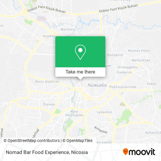 Nomad Bar Food Experience map