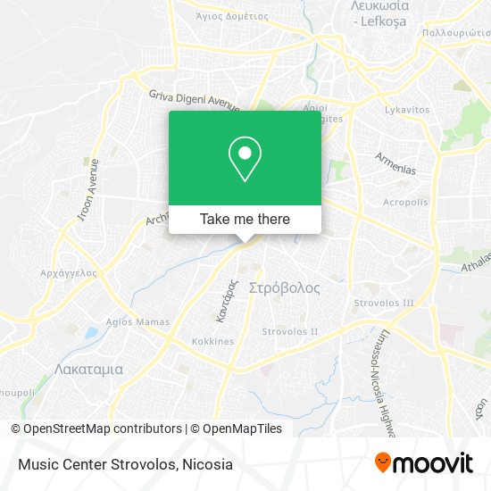 Music Center Strovolos map