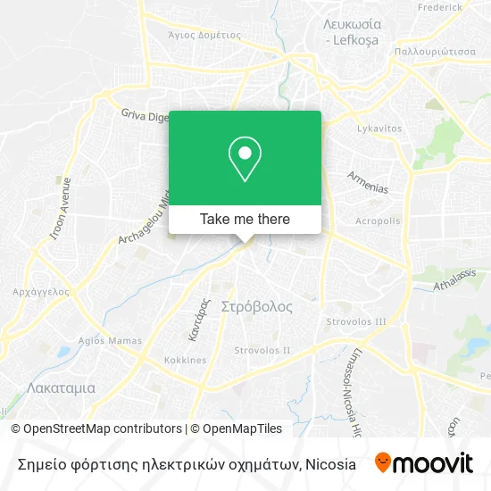 Σημείο φόρτισης ηλεκτρικών οχημάτων map