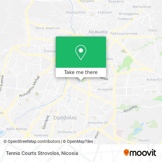Tennis Courts Strovolos map