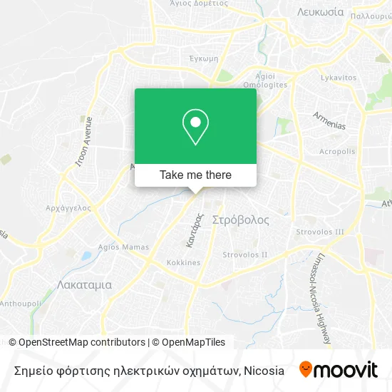 Σημείο φόρτισης ηλεκτρικών οχημάτων map