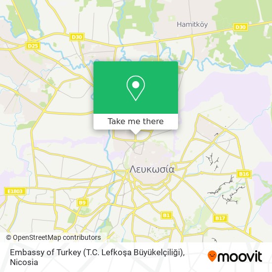 Embassy of Turkey (T.C. Lefkoşa Büyükelçiliği) map