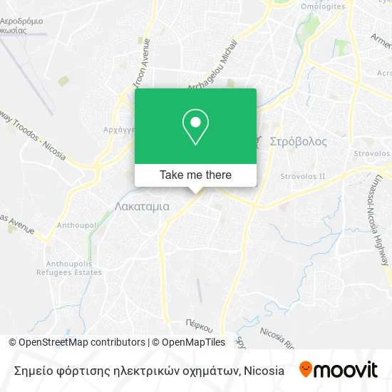 Σημείο φόρτισης ηλεκτρικών οχημάτων map