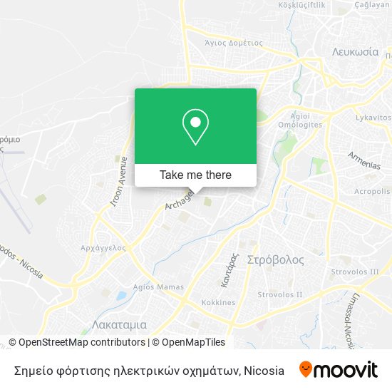 Σημείο φόρτισης ηλεκτρικών οχημάτων map