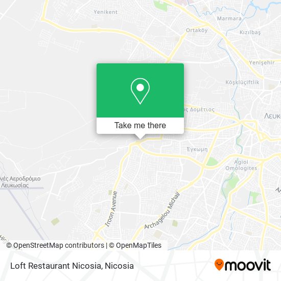 Loft Restaurant Nicosia map