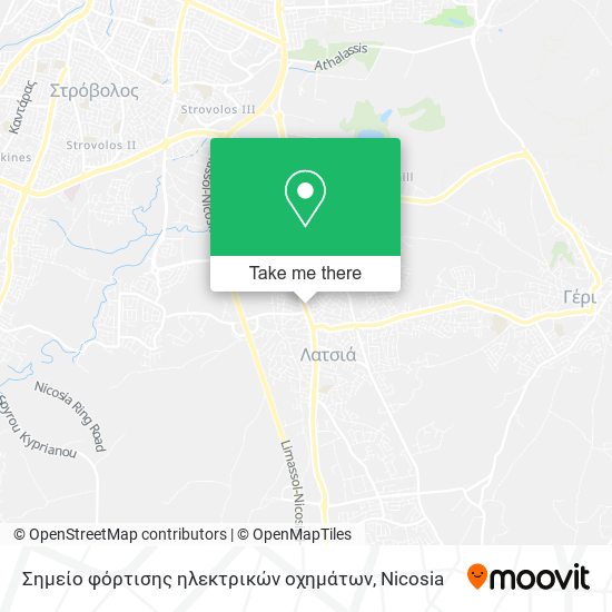 Σημείο φόρτισης ηλεκτρικών οχημάτων map