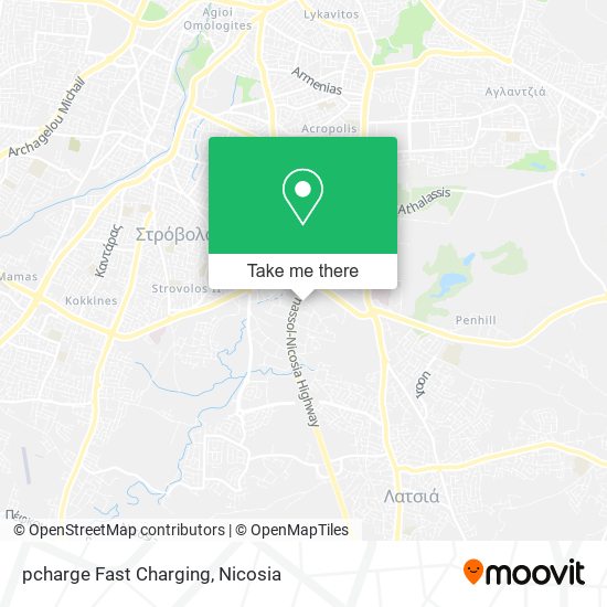 pcharge Fast Charging map