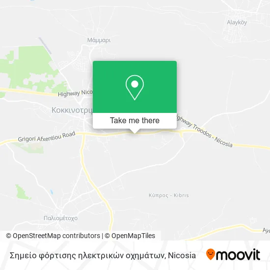 Σημείο φόρτισης ηλεκτρικών οχημάτων map
