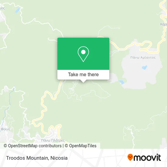 Troodos Mountain map