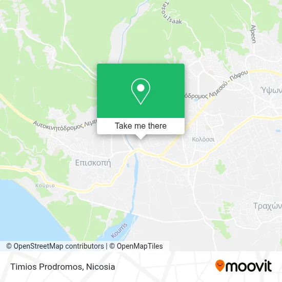 Timios Prodromos map