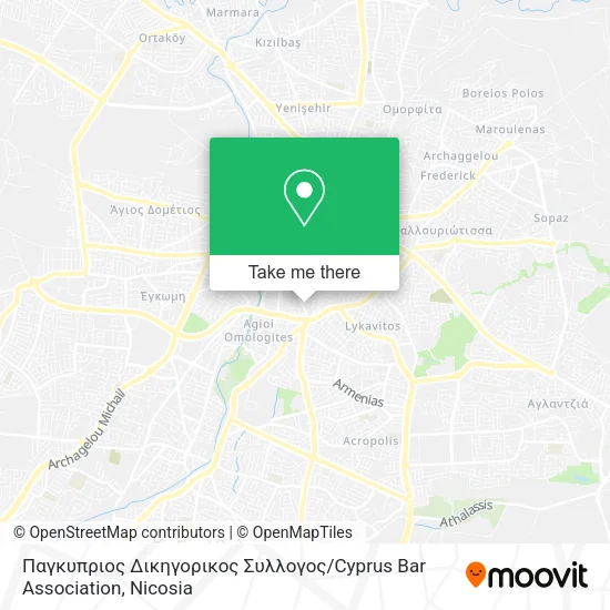 Παγκυπριος Δικηγορικος Συλλογος / Cyprus Bar Association map