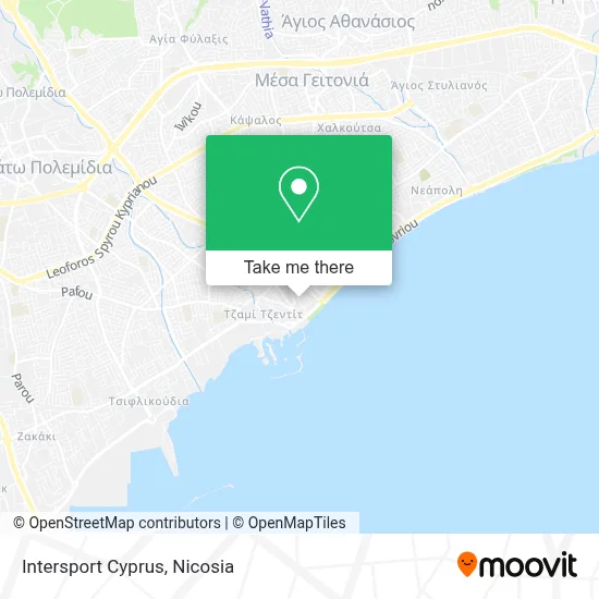 Intersport Cyprus map