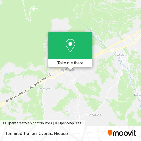 Temared Trailers Cyprus map