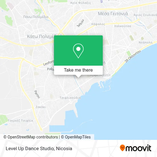 Level Up Dance Studio map