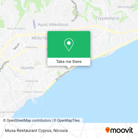 Musa Restaurant Cyprus map